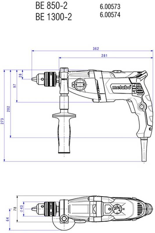 Дрель Metabo BE 850-2