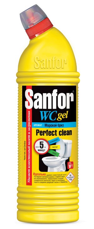 Sanfor средство санитарно-гигиеническое WC gel 750г морской бриз загущенное