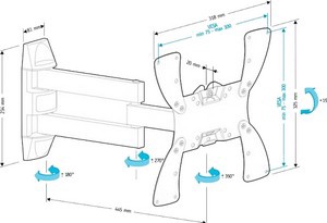 Кронштейн HOLDER черн. глянец арт. LCDS-5066 