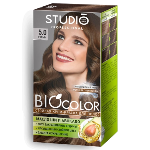 Крем-краска для волос Studio Professional BIOcolor т,5,0 русый 