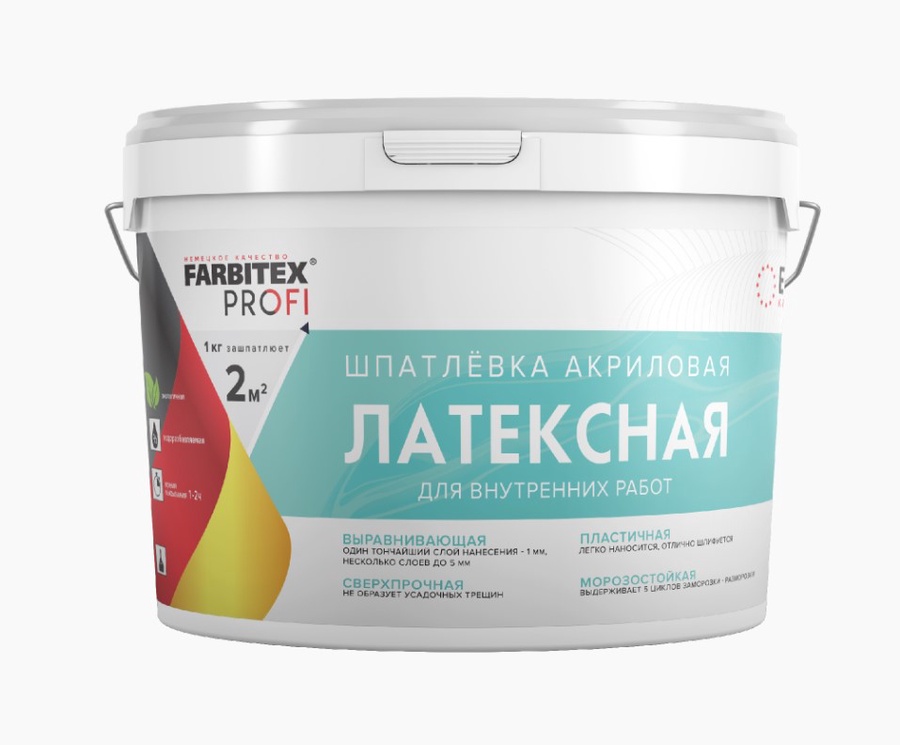 Шпатлевка акриловая латексная FARBITEX ПРОФИ 2,5 л. арт. 4300011555 