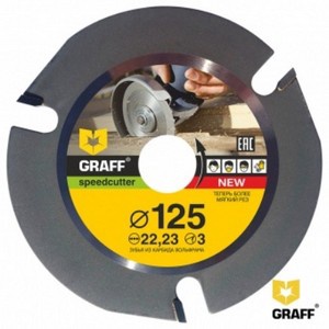 Диск по дереву для болгарки 125x22,23 мм 3 зуба GRAFF SPEEDCUTTER