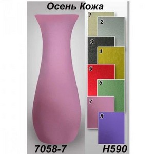 Ваза напольная осень кожа 59см,серень, арт.слн-7058-7