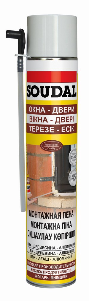 Монтажная пена "Soudal" ОКНА ДВЕРИ зимняя 750 мл