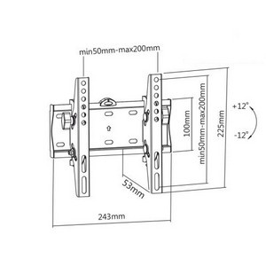 Кронштейн для ТВ 13-42" Maclean MC-667N черн. 