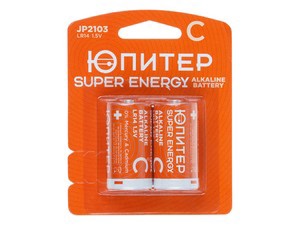 Батарейка C LR14 1,5V alkaline 2шт. ЮПИТЕР