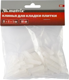 Клинья для укладки плитки Matrix 30х6х5 мм., 100 шт. арт. 88081 