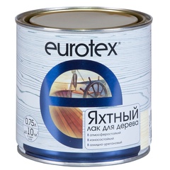 Лак яхтный уретан - алкидный атмосферостойкий "Eurotex" п/мат. 0,75л