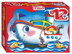 Мозаика puzzle 12 "Пароходик" Mini-maxi