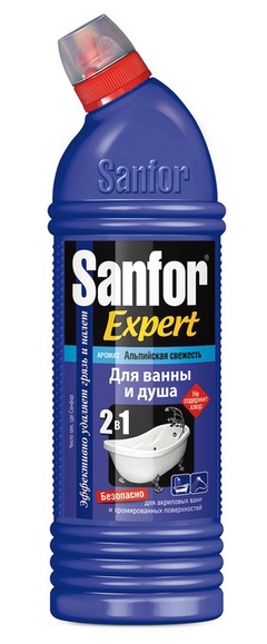 Sanfor средство чистящее для ванн 750г альпийская свежесть