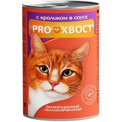 Корм для кошек PROхвост 415 г. кролик (консерва)