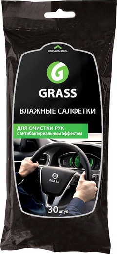 Салфетка вл,д/очистки рук GraSS 30шт, арт,IT-0314 Россия