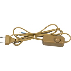 Сетевой шнур с диммером : 230V 2м, золото, DM103-200W