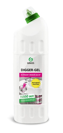 Средство д/труб GraSS Digger-Gel щелочное 1л арт,125438 Россия