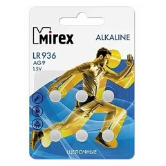 Батарейка щелочная MIREX AG9/LR936 6ВР Китай