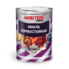 Эмаль термостойкая серебро 800 г MASTER PRIME