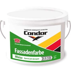 Краска Condor
Fassadenfarbe Weiss 3,75кг