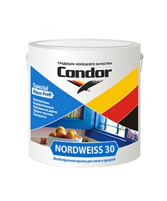 Для окраски изделий из древесины Condor
Nordweiss 30 850 г