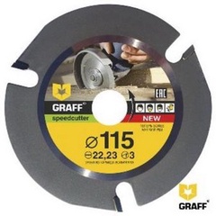 Диск по дереву для болгарки 115x22,23 мм 3 зуба GRAFF SPEEDCUTTER