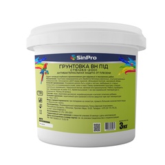 Грунтовка SinPro ВН П 1Д антибактериальная защита от плесени 3 кг