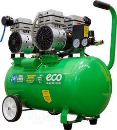 Компрессор ECO AE-50-OF1 (280 л/мин, 8 атм, коаксиальный, безмасляный, ресив. 50 л, 220 В, 1,6 кВт)