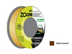 Уплотнитель "E" коричневый 9x4 мм сдвоенный профиль (2х75м) ZOOM CLASSIC